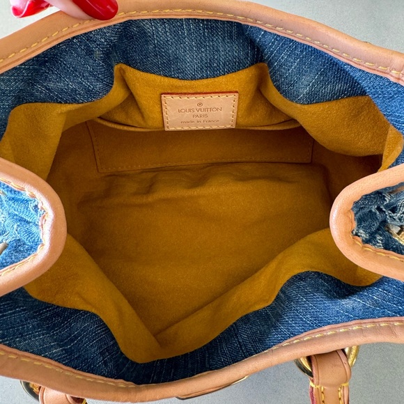 Authentic gently used Louis Vuitton Monogram mini Pleaty blue denim bag - Picture 8 of 9